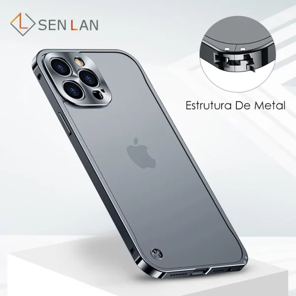 Case iPhone Metal Protect - Feita de Alumínio Aeronáutico