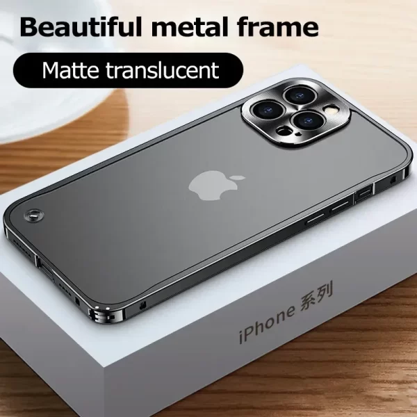 Case Frame  Metálico Para iPhone 15 11 12 13 14 Pro Max